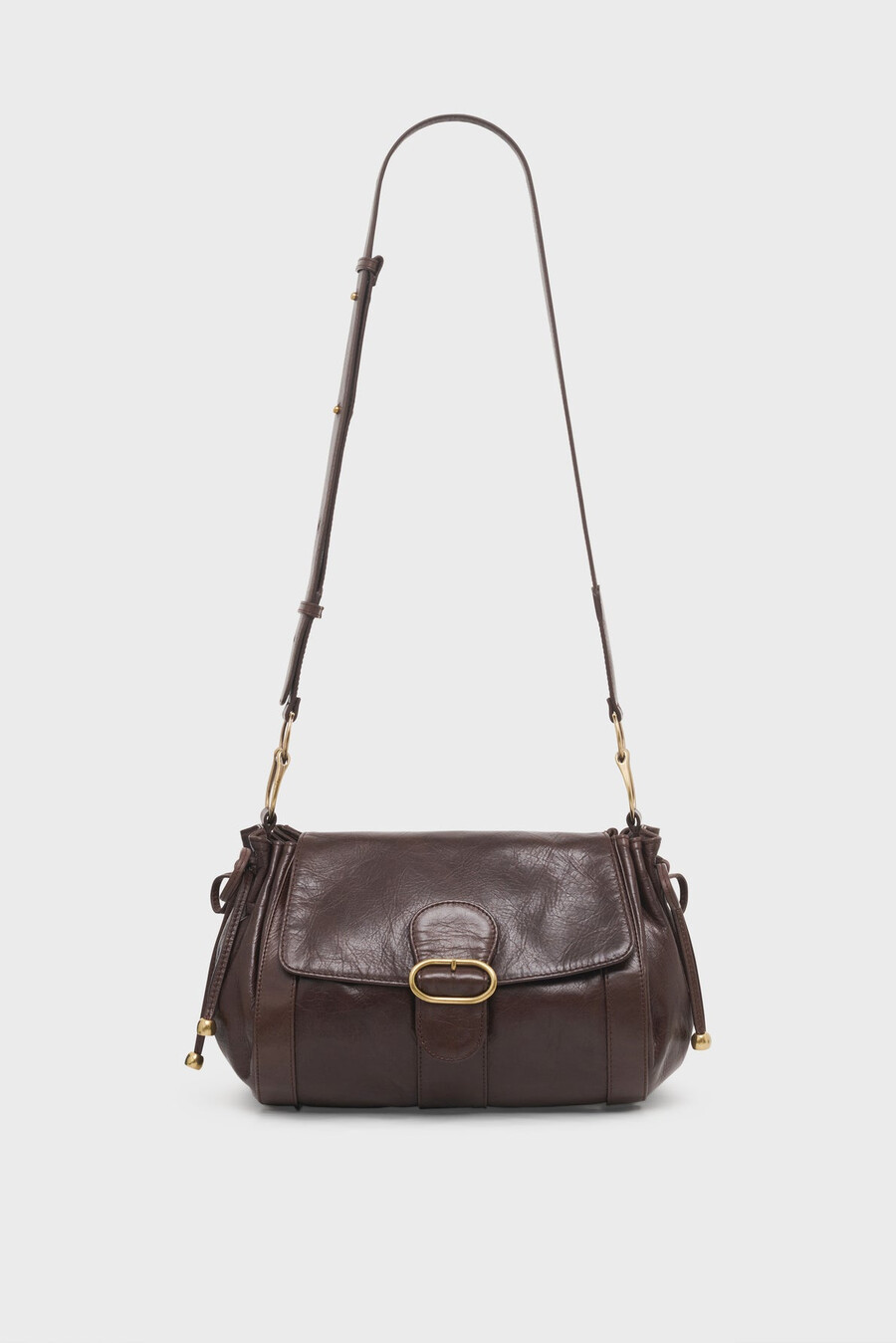 borsa in pelle stropicciata - besace 24