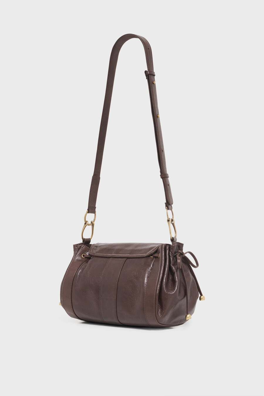 borsa in pelle stropicciata - besace 24