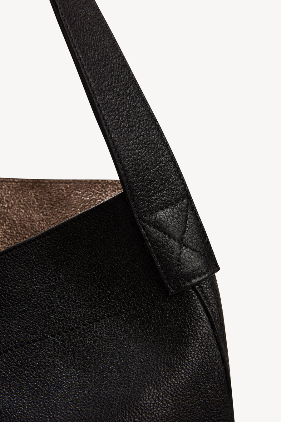 borsa hobo in pelle martellata con fodera metallica - lady