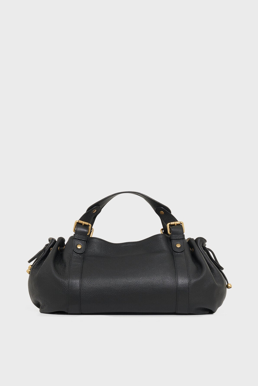 borsa a mano in pelle granata metallizzata allinterno - 24h