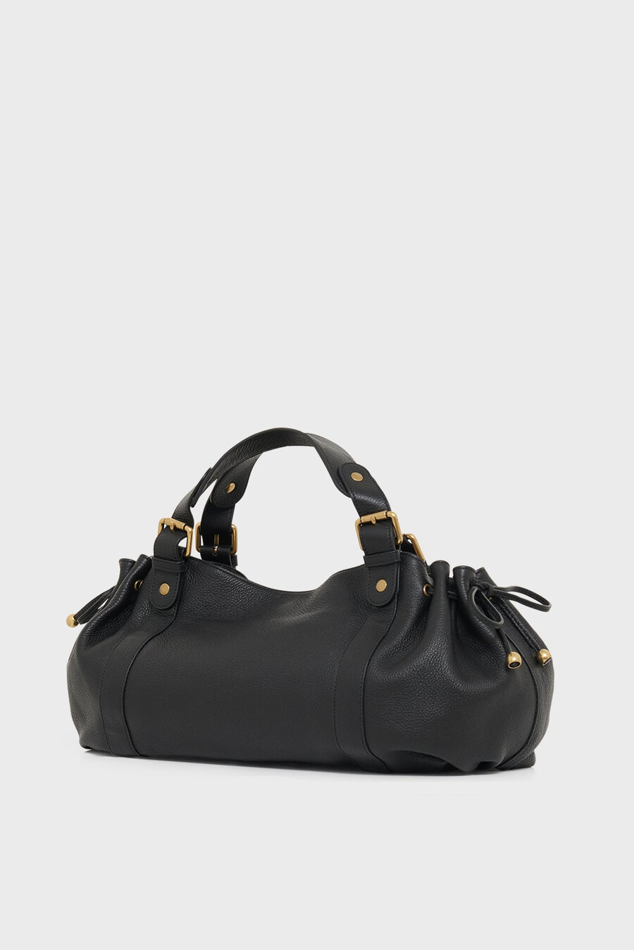 borsa a mano in pelle granata metallizzata allinterno - 24h