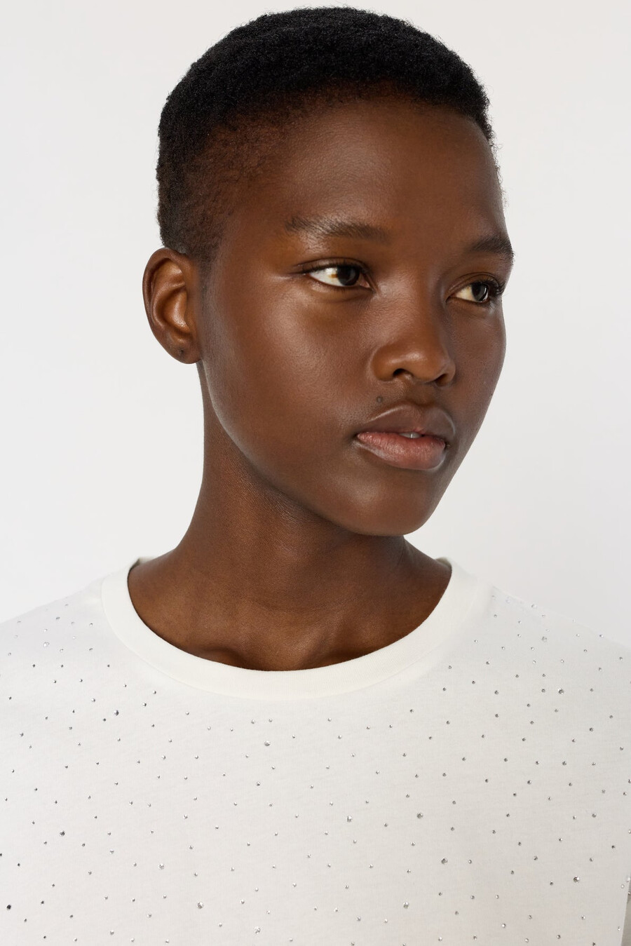 t-shirt in cotone con glitter - hermine