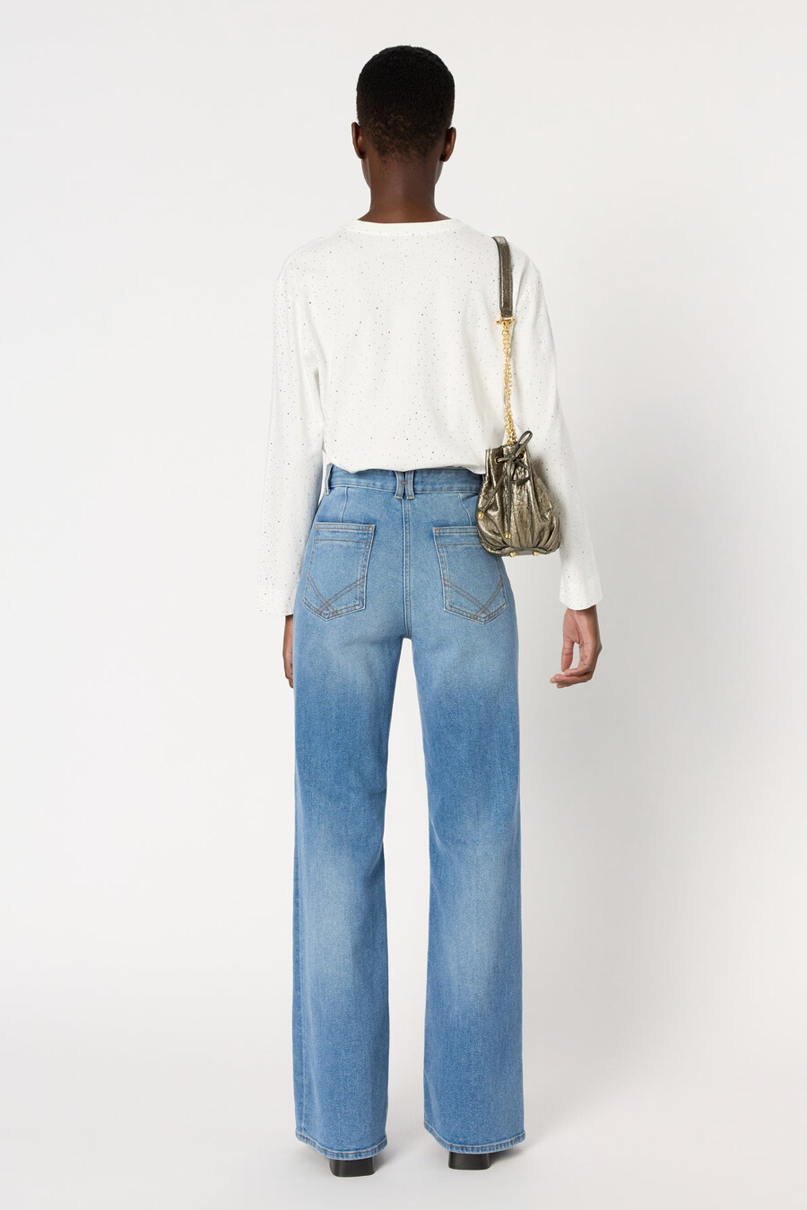 t-shirt in cotone con glitter - hermine